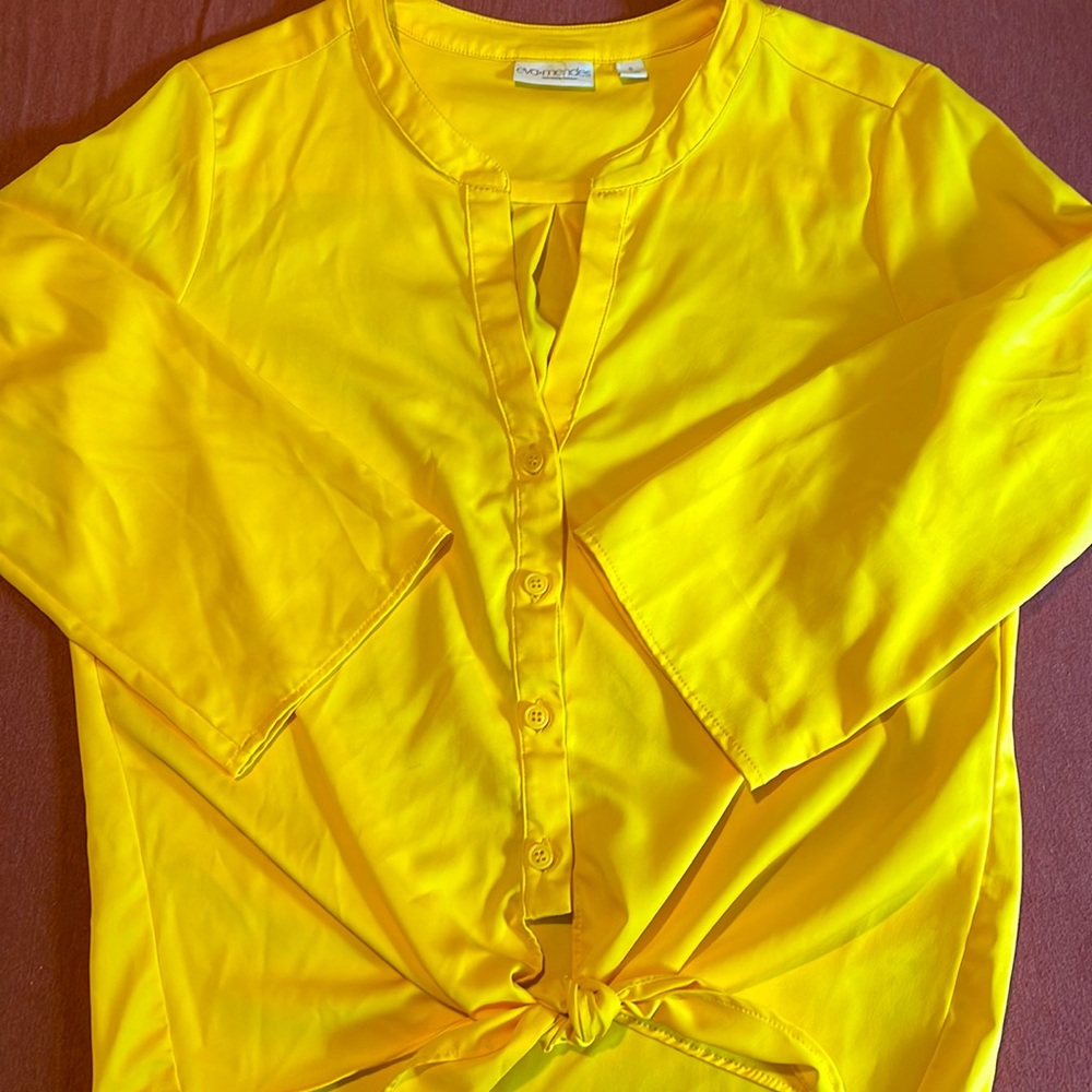 Eva Mendes Tie Front Blouse